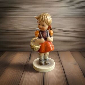 Vintage Goebel Hummel W. Germany 'School Girls' Girl Backpack Figurine #81/0